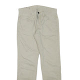 LEVI'S Mens Cotton Blend Beige Slim Straight Trousers W29 L28 Casual Zip