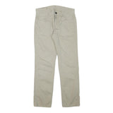 LEVI'S Mens Cotton Blend Beige Slim Straight Trousers W29 L28 Casual Zip