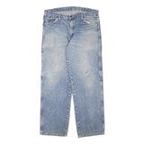 DICKIES Mens Regular Fit Blue Denim Jeans W36 L32 Workwear Carpenter Style Zip