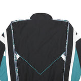 JAKO SPORT Mens Black & Teal Retro Sports Jacket 2XL Polyester Zip Track