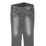 LEVI'S Womens Slim Grey Denim Slim Jeans W30 L28 Stylish Faded Wash Zip Closure