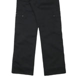 DRIVER Womens Black Regular Fit Straight Leg Trousers W27 L30 Zip Polyester