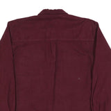 COLD STORAGE Mens Maroon Cotton Blend Shirt L Button Front Casual Workwear