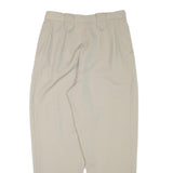 Womens Relaxed Fit Beige Trousers Polyester Blend W30 L28 Zip Casual Smart