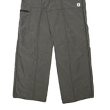 TRAILER Mens Polyester Blend Relaxed Grey Trousers W34 L32 Functional Zip