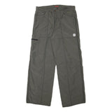 TRAILER Mens Polyester Blend Relaxed Grey Trousers W34 L32 Functional Zip