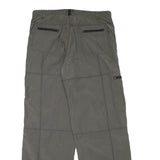 TRAILER Mens Polyester Blend Relaxed Grey Trousers W34 L32 Functional Zip