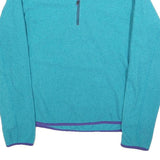 BERGHAUS Womens Blue Patterned Jumper 1/4 Zip Pullover UK 14 Outdoor Activewear