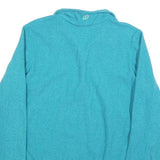 BERGHAUS Womens Blue Patterned Jumper 1/4 Zip Pullover UK 14 Outdoor Activewear