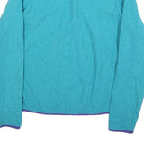 BERGHAUS Womens Blue Patterned Jumper 1/4 Zip Pullover UK 14 Outdoor Activewear