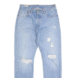 LEVI'S 501 BIG E Womens Jeans Blue Regular Straight Denim Light W28 L30