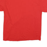 Mens Red Miami Graphic T-Shirt L Short Sleeve Crew Neck Cotton Blend Casual