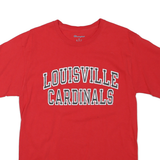 CHAMPION Mens Red Louisville Cardinals Graphic T-Shirt M Crew Neck Short Sleeve