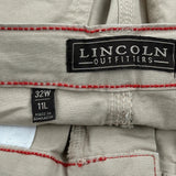 Lincoln Cargo Shorts - 30W 9L Beige Cotton Blend