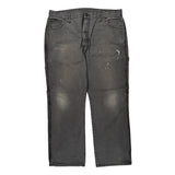 Dickies Double Knee Carpenter Trousers - 36W 30L Grey Cotton