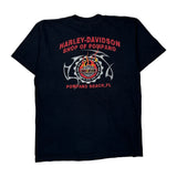 Shop Of Pompano Harley Davidson Graphic T-Shirt - Large Black Cotton