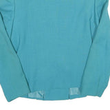 Womens Blue Karen Scott Petite Double Breasted Jacket Cotton Blend Tailored