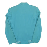 Womens Blue Karen Scott Petite Double Breasted Jacket Cotton Blend Tailored