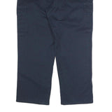 DICKIES Mens Polyester Blend Navy Blue Regular Straight Trousers W40 L30