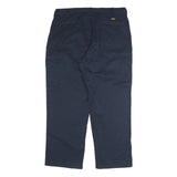DICKIES Mens Polyester Blend Navy Blue Regular Straight Trousers W40 L30