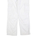CLOCKHOUSE Mens White Regular Fit Straight Leg Trousers W36 L30 Zip Closure
