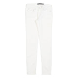 LEVI'S Womens Slim White Jeans Cotton Blend Zip W25 L29 Classic Skinny Fit