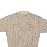 CLASSICS Mens Beige & Brown Patterned Short Sleeve Polo Shirt 2XL Cotton Blend