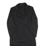HUGO BOSS Womens Black Shirt Dress Cotton Blend Long Sleeve Knee Length S Formal