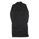 HUGO BOSS Womens Black Shirt Dress Cotton Blend Long Sleeve Knee Length S Formal