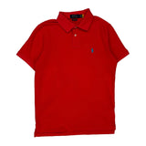 Polo By Ralph Lauren Slim Fit Polo Shirt - Medium Red Cotton