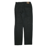 CHAPS RALPH LAUREN Mens Regular Fit Black Denim Jeans W34 L34 Cotton Blend Zip
