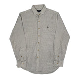 Polo By Ralph Lauren Checked Shirt - Medium White Cotton