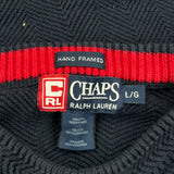 Chaps Ralph Lauren Sweater - Large Navy Cotton
