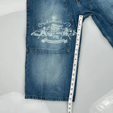 Southpole Baggy Denim Shorts - 28W 17L Blue Cotton