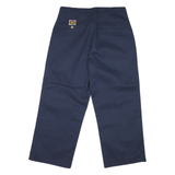 BEN DAVIS Mens Cotton Blend Navy Loose Straight Trousers W30 L24 Workwear