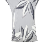 MARC CAIN Womens Grey & White Cold Shoulder Shift Dress Polyester Blend L