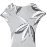 MARC CAIN Womens Grey & White Cold Shoulder Shift Dress Polyester Blend L