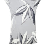 MARC CAIN Womens Grey & White Cold Shoulder Shift Dress Polyester Blend L