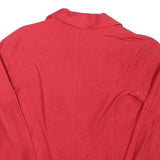 PARIS PREMIER Womens Red Button Jacket XS Linen Blend Plain Classic Cropped