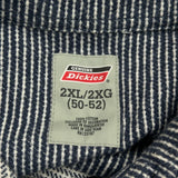 Dickies Striped Shirt - 2XL Blue Cotton