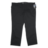 DICKIES Womens Black Relaxed Straight Leg Cotton Blend Trousers W44 L31 Workwear