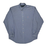 Ralph Lauren Checked Shirt - XL Blue Cotton