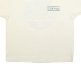 TEEJAYS Womens Cream Green Graphic T-Shirt XL Short Sleeve Crew Neck