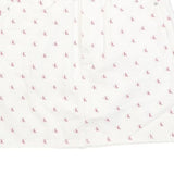 CALVIN KLEIN Womens White Cotton Blend Mini Denim Skirt XS Logo Print
