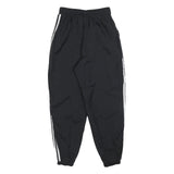 ADIDAS Womens Joggers Black & White Regular Tapered UK 10 W26 L26 Track Pants