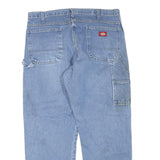 DICKIES Mens Jeans Blue Regular Straight Denim Medium W38 L30 Workwear Zip