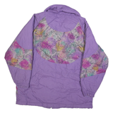 POLAR WEAR Womens Purple & Multicolour Patterned Lightweight Jacket L Polyester