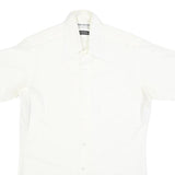 VAN HEUSEN Mens White S Cotton Blend Short Sleeve Shirt Formal Button Down