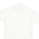 VAN HEUSEN Mens White S Cotton Blend Short Sleeve Shirt Formal Button Down