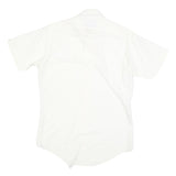 VAN HEUSEN Mens White S Cotton Blend Short Sleeve Shirt Formal Button Down